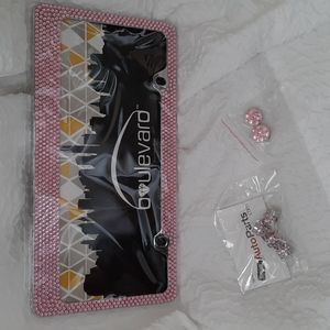 Pretty in  pink Car tire caps/license plate